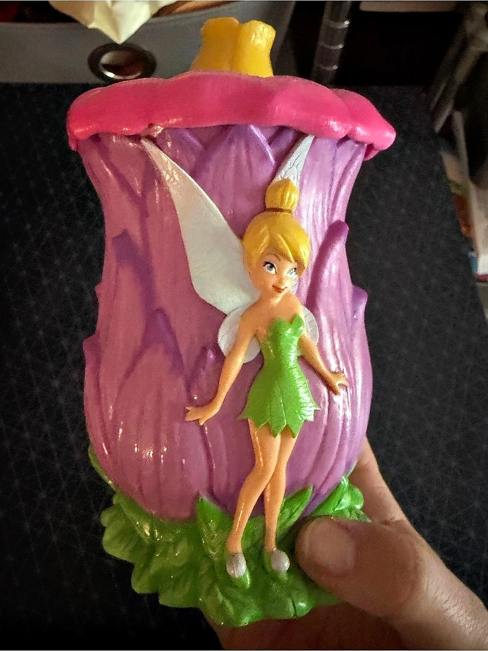 Tinker Bell Flower Plastic Cup Mug with Lid
